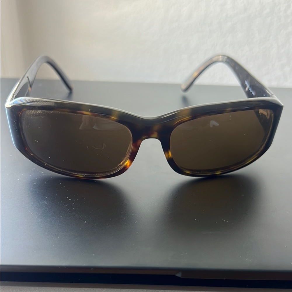 Prada Brown Sunglasses Rectangular Frame Timeless Style
